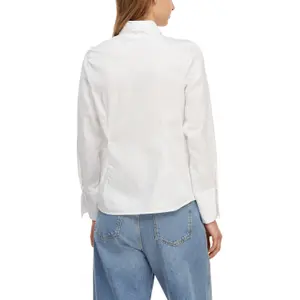 Women's Fitted Poplin Stretch Shirt with Removable Tie COMMA image-5
