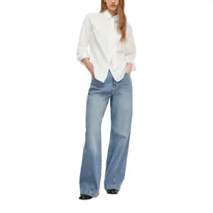 Women's Fitted Poplin Stretch Shirt with Removable Tie COMMA image-6