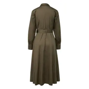Light Cotton Satin Shirt Dress Women COMMA image-1