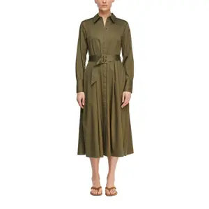Light Cotton Satin Shirt Dress Women COMMA image-2