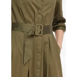 Light Cotton Satin Shirt Dress Women COMMA image-3