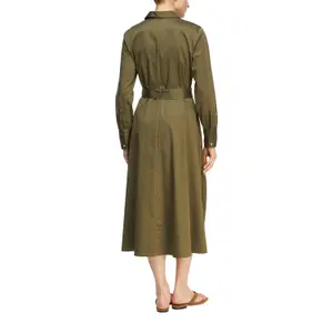 Light Cotton Satin Shirt Dress Women COMMA image-5