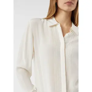 Women's Viscose Pleated Shirt with Hidden Button Placket COMMA image-3