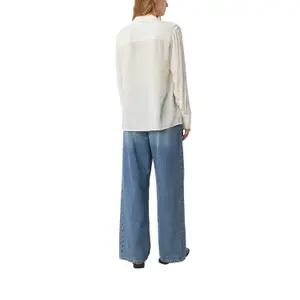 Women's Viscose Pleated Shirt with Hidden Button Placket COMMA image-5