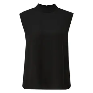 Women’s Sleeveless Shift Blouse with Shoulder Pads COMMA image-0