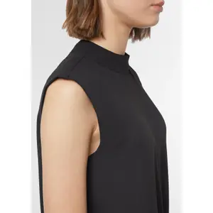 Women’s Sleeveless Shift Blouse with Shoulder Pads COMMA image-3