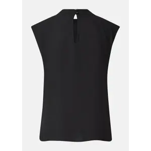 Women’s Sleeveless Shift Blouse with Shoulder Pads COMMA image-4