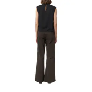 Women’s Sleeveless Shift Blouse with Shoulder Pads COMMA image-5