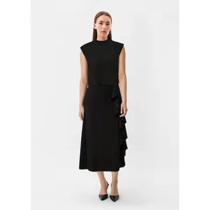Women’s Sleeveless Shift Blouse with Shoulder Pads COMMA image-6