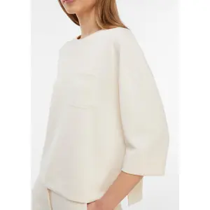 Women's Three-Quarter Sleeve Sweatshirt with Patch Pocket COMMA image-3