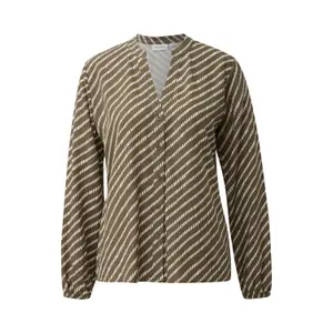 Women's Printed Long Sleeve Blouse with High Neck COMMA image-0