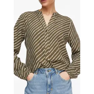 Women's Printed Long Sleeve Blouse with High Neck COMMA image-3