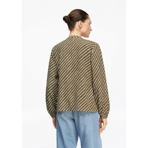 Women's Printed Long Sleeve Blouse with High Neck COMMA image-4