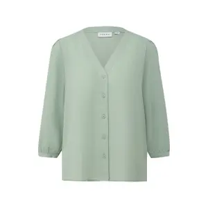 Women's V-Neck Chiffon Blouse with 3/4 Sleeves COMMA image-0
