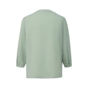 Women's V-Neck Chiffon Blouse with 3/4 Sleeves COMMA image-1