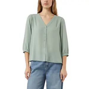 Women's V-Neck Chiffon Blouse with 3/4 Sleeves COMMA image-2