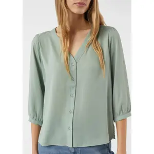 Women's V-Neck Chiffon Blouse with 3/4 Sleeves COMMA image-3