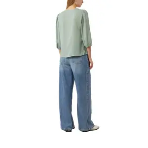 Women's V-Neck Chiffon Blouse with 3/4 Sleeves COMMA image-5