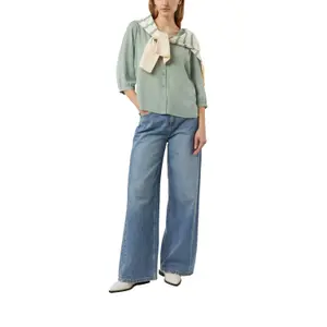 Women's V-Neck Chiffon Blouse with 3/4 Sleeves COMMA image-6
