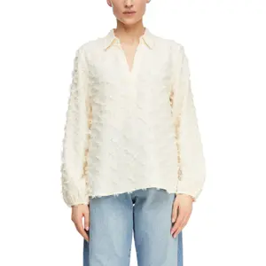 3D Jacquard Long Sleeve Blouse for Women COMMA image-2