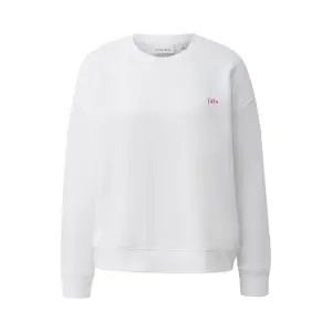 Women's Fleece Sweatshirt with Back Print and Embroidery COMMA image-0