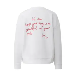 Women's Fleece Sweatshirt with Back Print and Embroidery COMMA image-1
