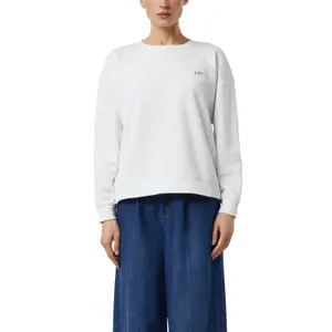 Women's Fleece Sweatshirt with Back Print and Embroidery COMMA image-2