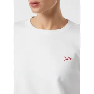 Women's Fleece Sweatshirt with Back Print and Embroidery COMMA image-3