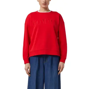 Women's Fleece Sweatshirt with Back Print and Embroidery COMMA image-2