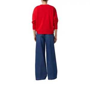 Women's Fleece Sweatshirt with Back Print and Embroidery COMMA image-5