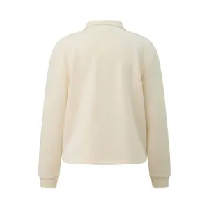 Women's Long Sleeve Soft Classic Collar Polo COMMA image-1