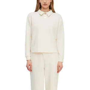Women's Long Sleeve Soft Classic Collar Polo COMMA image-2