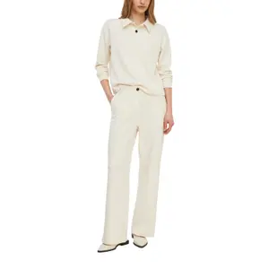 Women's Long Sleeve Soft Classic Collar Polo COMMA image-6