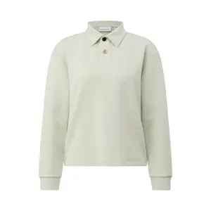 Women's Long Sleeve Soft Classic Collar Polo COMMA image-0