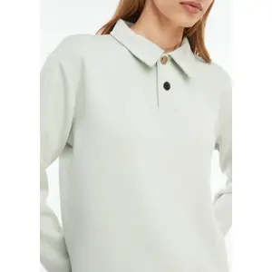 Women's Long Sleeve Soft Classic Collar Polo COMMA image-3
