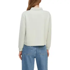 Women's Long Sleeve Soft Classic Collar Polo COMMA image-5