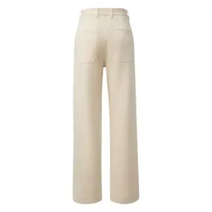 Women's Wide Leg Trousers with Pleats and Pockets COMMA image-1