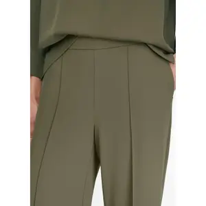 Wide Leg Trousers with Bib and Elasticated Waistband at the Back Women's COMMA image-3