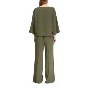 Wide Leg Trousers with Bib and Elasticated Waistband at the Back Women's COMMA image-5
