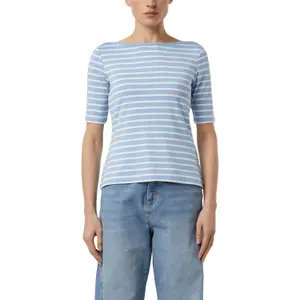 Striped Boat Neck T-Shirt Women COMMA image-2