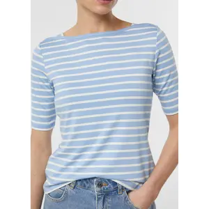 Striped Boat Neck T-Shirt Women COMMA image-3