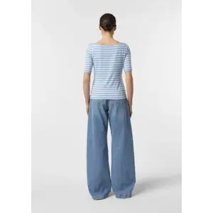 Striped Boat Neck T-Shirt Women COMMA image-4