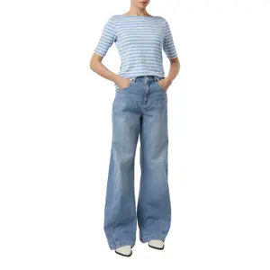 Striped Boat Neck T-Shirt Women COMMA image-6