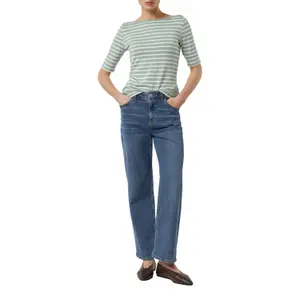 Women’s Striped Jersey Boat Neck T-Shirt COMMA image-6