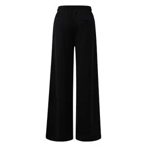 Wide Jersey Jogging Trousers with Logo Embroidery for Women COMMA image-1