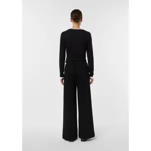 Wide Jersey Jogging Trousers with Logo Embroidery for Women COMMA image-4