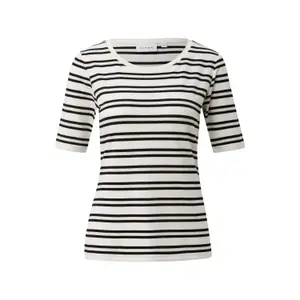 Women's Fitted Stripe Jersey T-shirt COMMA image-0
