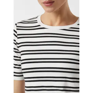 Women's Fitted Stripe Jersey T-shirt COMMA image-3