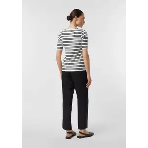 Women's Fitted Stripe Jersey T-shirt COMMA image-4