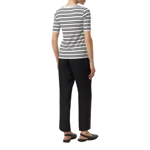 Women's Fitted Stripe Jersey T-shirt COMMA image-5
